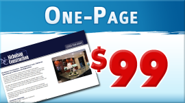 One-page responsive website $99