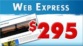 Web Express wordpress website package $295